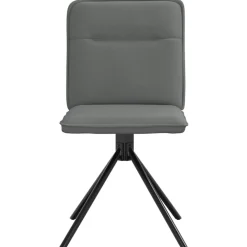 vidaXL Sillas-Sillas de comedor giratorias 4 unidades tela