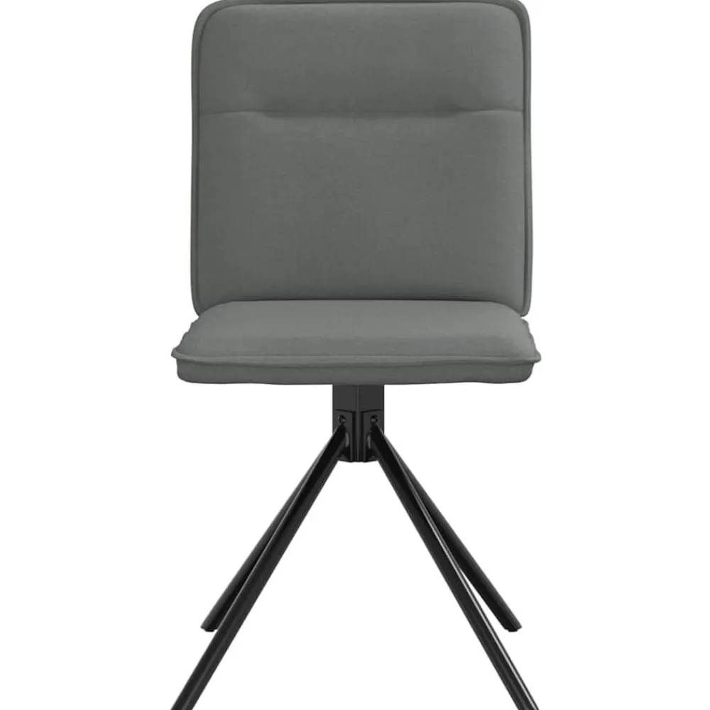 vidaXL Sillas-Sillas de comedor giratorias 4 unidades tela