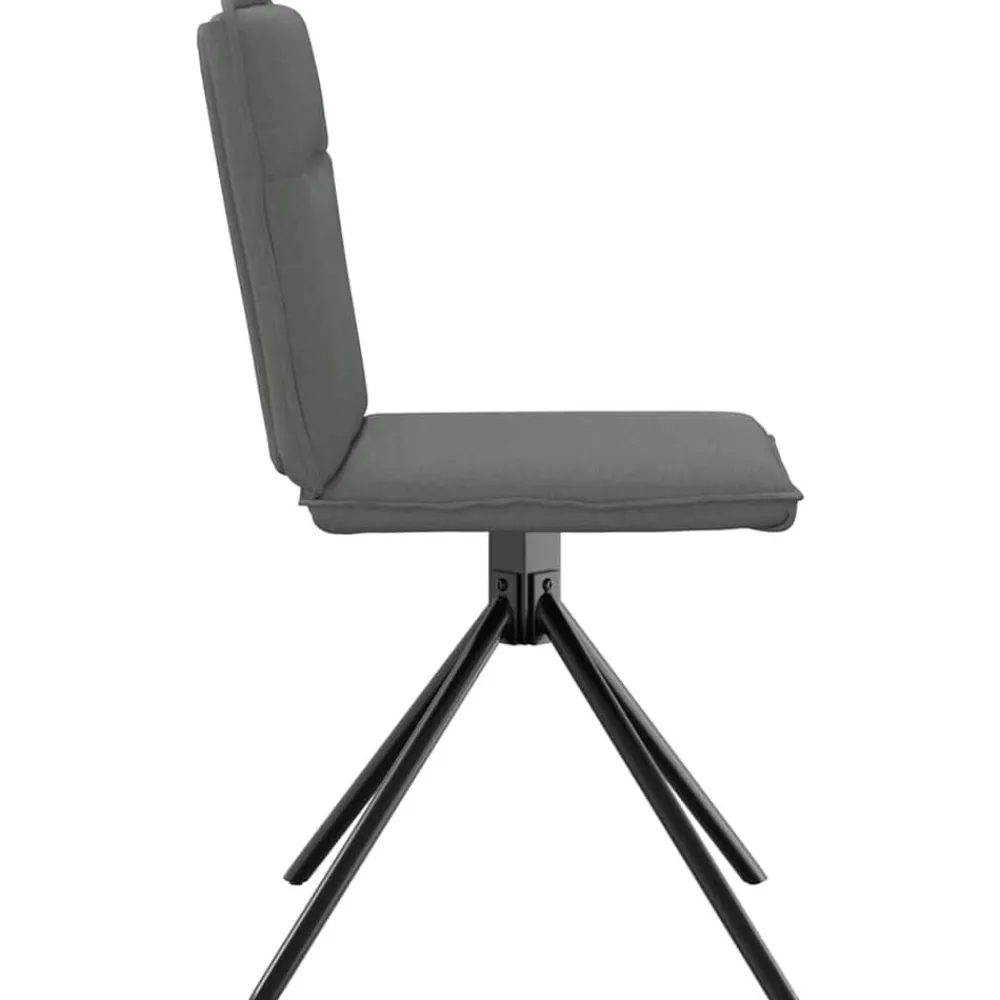 vidaXL Sillas-Sillas de comedor giratorias 4 unidades tela