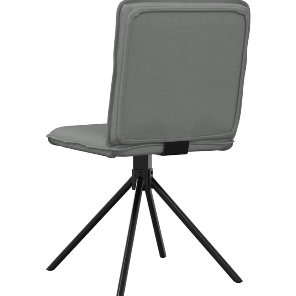 vidaXL Sillas-Sillas de comedor giratorias 4 unidades tela