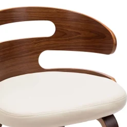 vidaXL Sillas de comedor 4 uds madera curvada y cuero sintético crema crema y marrón oscuro Hot
