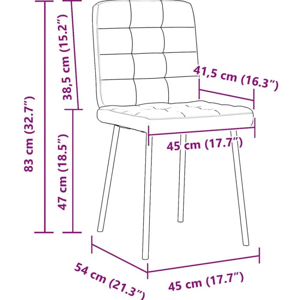 vidaXL Sillas-Sillas de comedor 4 unidades terciopelo