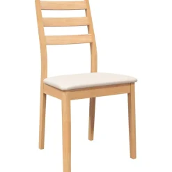 vidaXL Sillas-Sillas de comedor con cojines 2uds madera maciza natural caucho