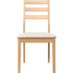 vidaXL Sillas-Sillas de comedor con cojines 2uds madera maciza natural caucho