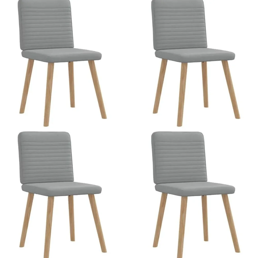 vidaXL Sillas-Sillas de comedor 4 unidades tela
