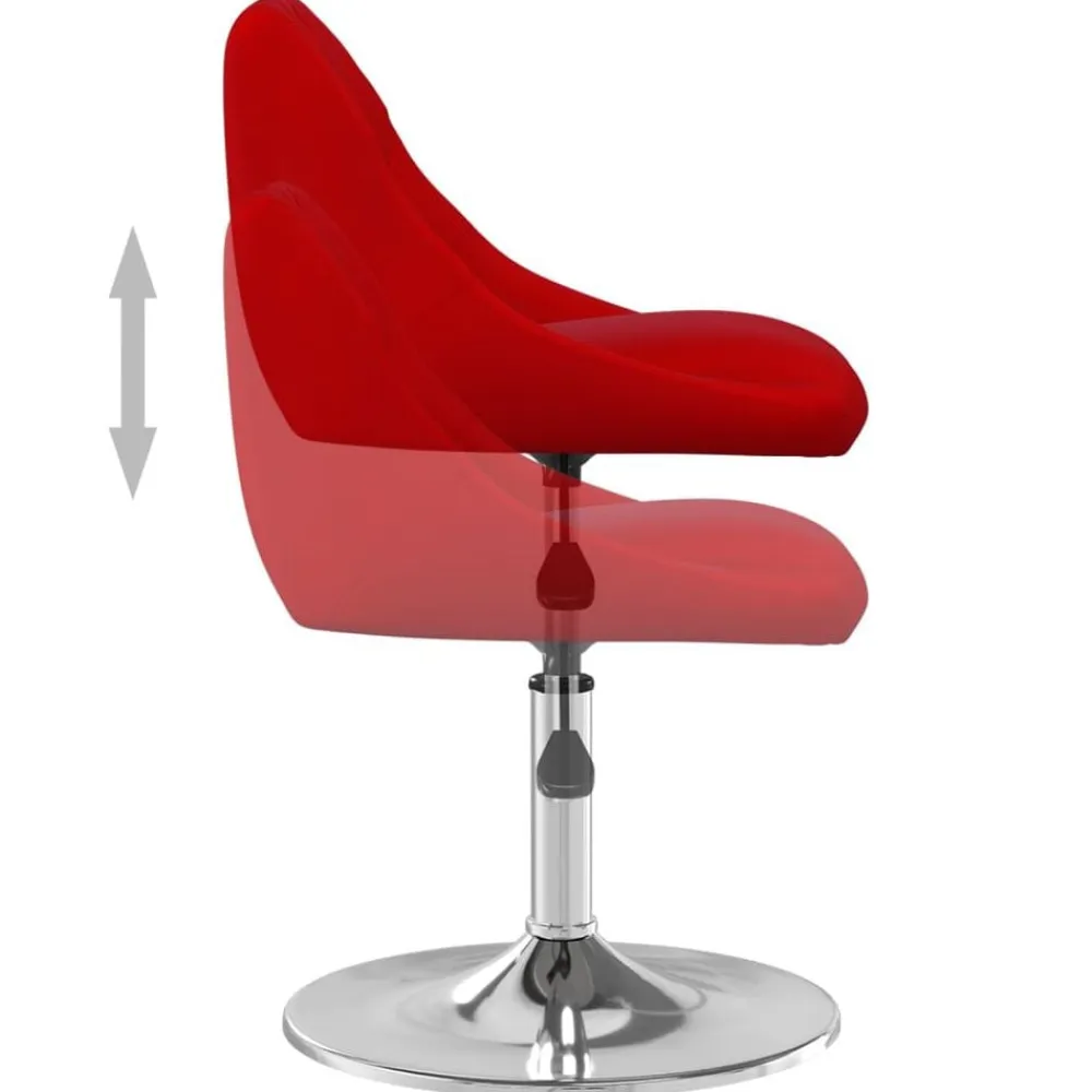vidaXL Sillas de comedor giratorias 2 unidades terciopelo rojo tinto Rojo vino tinto Online