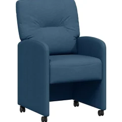vidaXL Sillas-Sillas de Comedor con Ruedas 2 pcs 57 x 67 x 95 cm tela