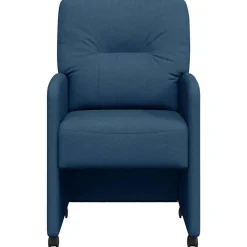 vidaXL Sillas-Sillas de Comedor con Ruedas 2 pcs 57 x 67 x 95 cm tela
