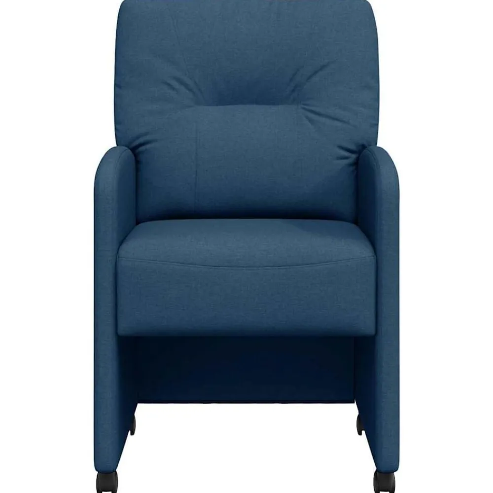 vidaXL Sillas-Sillas de Comedor con Ruedas 2 pcs 57 x 67 x 95 cm tela