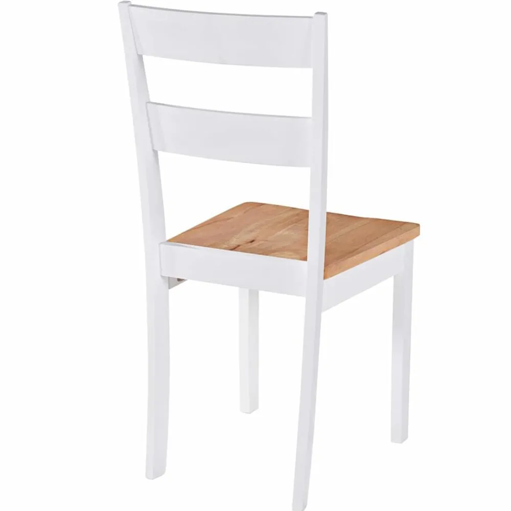 vidaXL Sillas de comedor 4 unidades madera maciza de caucho blanco Hot