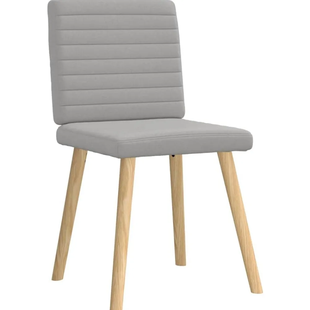 vidaXL Sillas de comedor 4 uds tela Gris nube Discount