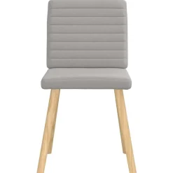 vidaXL Sillas de comedor 4 uds tela Gris nube Discount