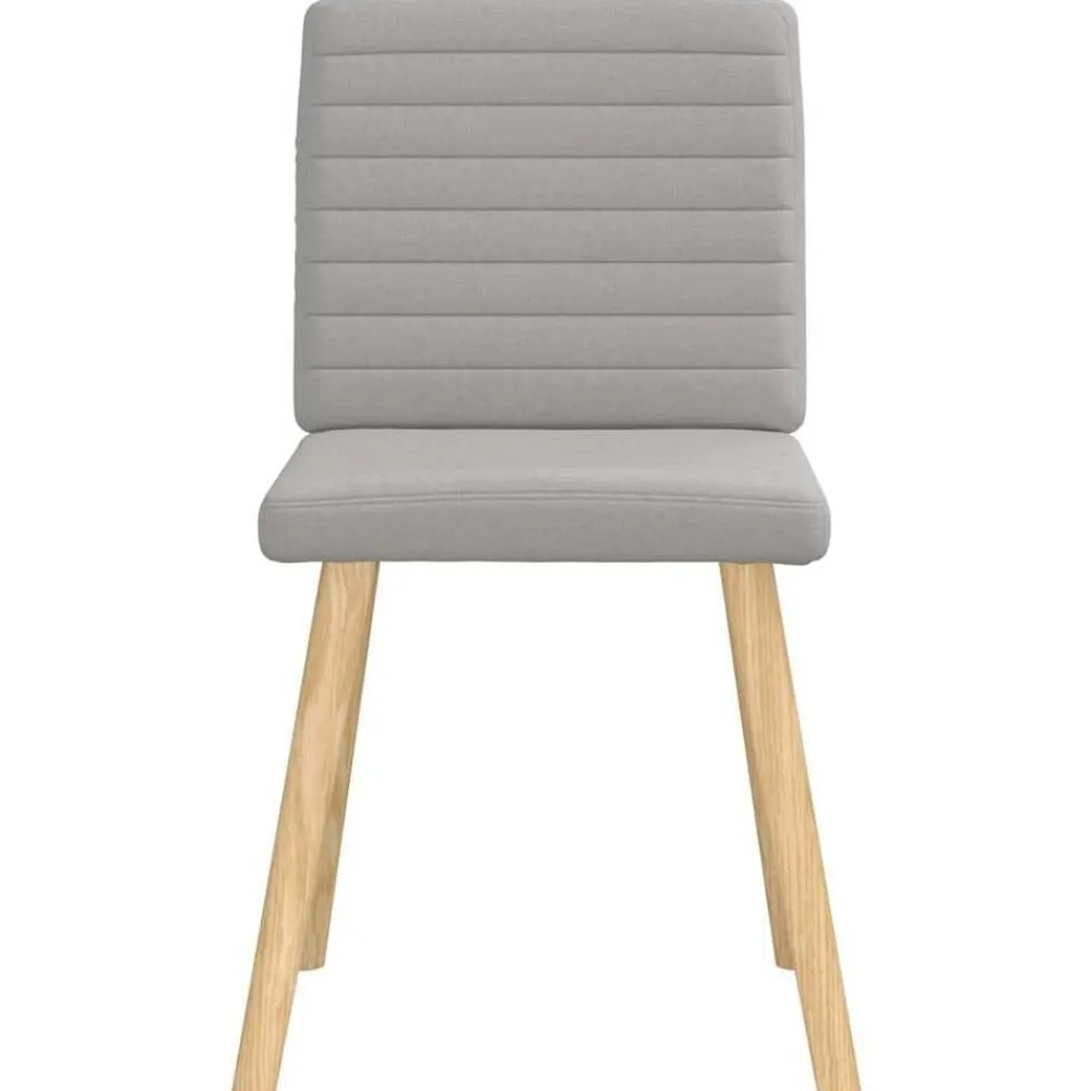 vidaXL Sillas de comedor 4 uds tela Gris nube Discount