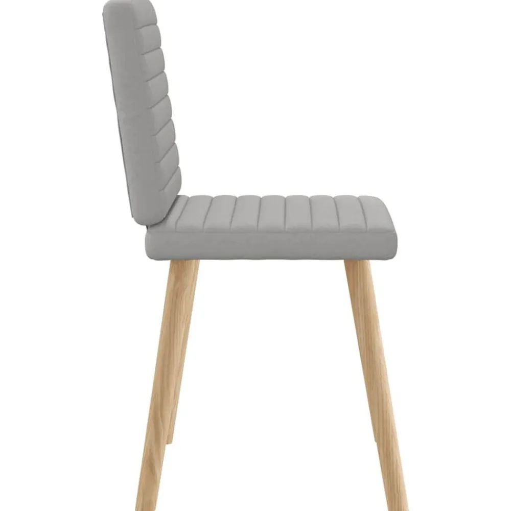 vidaXL Sillas de comedor 4 uds tela Gris nube Discount