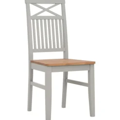 vidaXL Sillas de comedor 2 unidades madera maciza de roble Gris Online