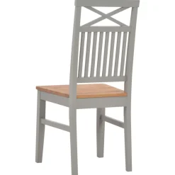 vidaXL Sillas de comedor 2 unidades madera maciza de roble Gris Online