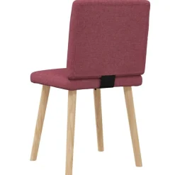 vidaXL Sillas-Sillas de comedor 2 unidades tela rojo tinto
