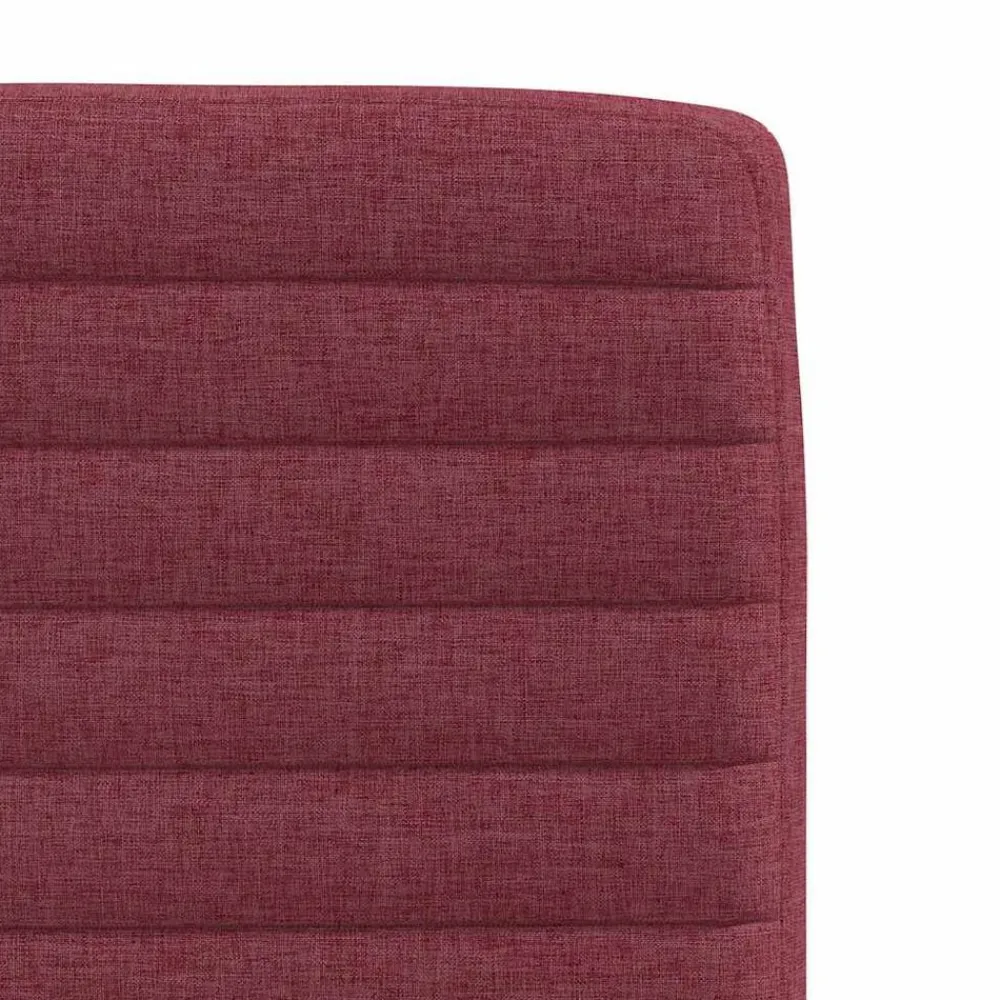 vidaXL Sillas-Sillas de comedor 2 unidades tela rojo tinto