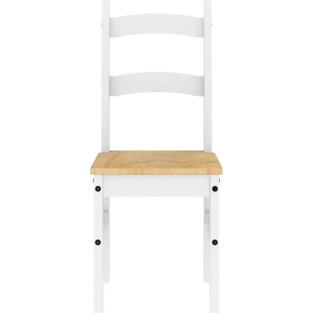 vidaXL Sillas-Sillas de comedor 2 uds madera maciza pino 40x46x99 cm