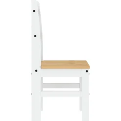 vidaXL Sillas-Sillas de comedor 2 uds madera maciza pino 40x46x99 cm