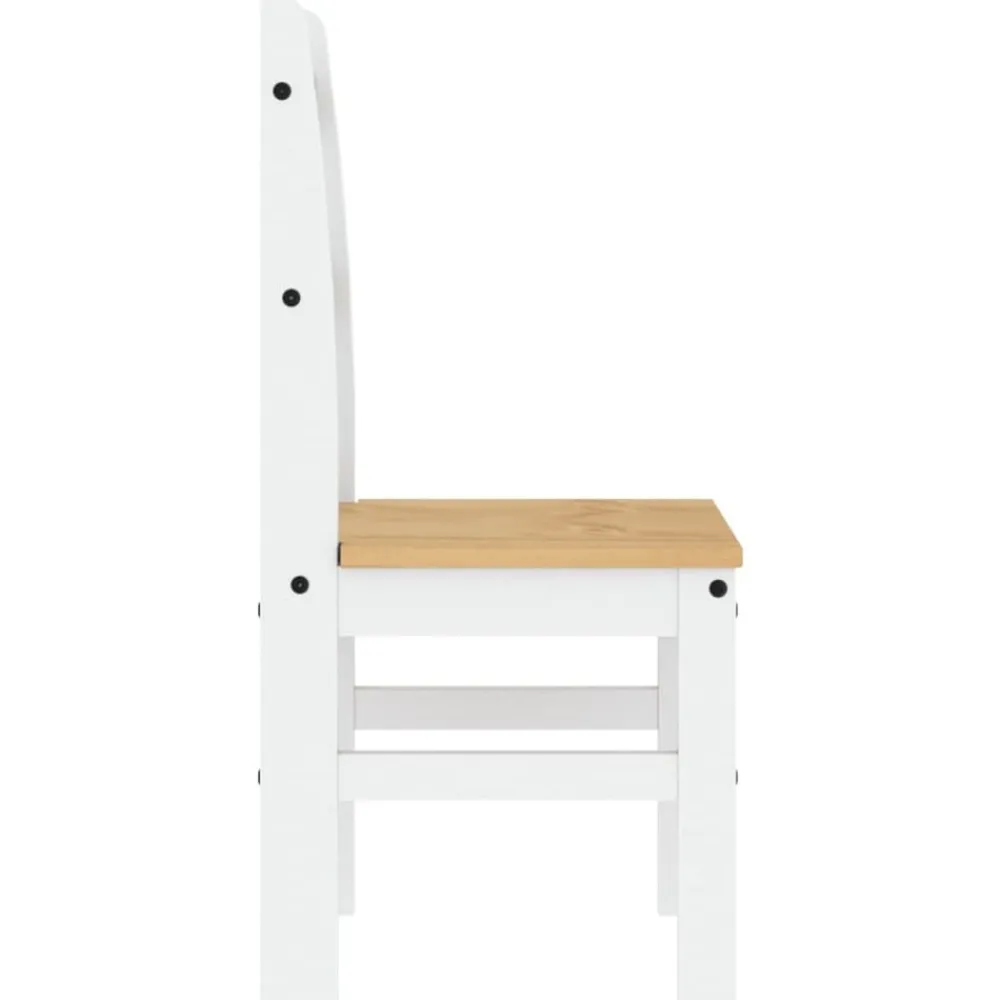 vidaXL Sillas-Sillas de comedor 2 uds madera maciza pino 40x46x99 cm