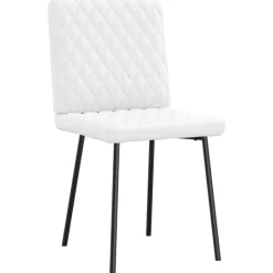vidaXL Sillas de comedor 4 unidades cuero sintético Blanco Sale