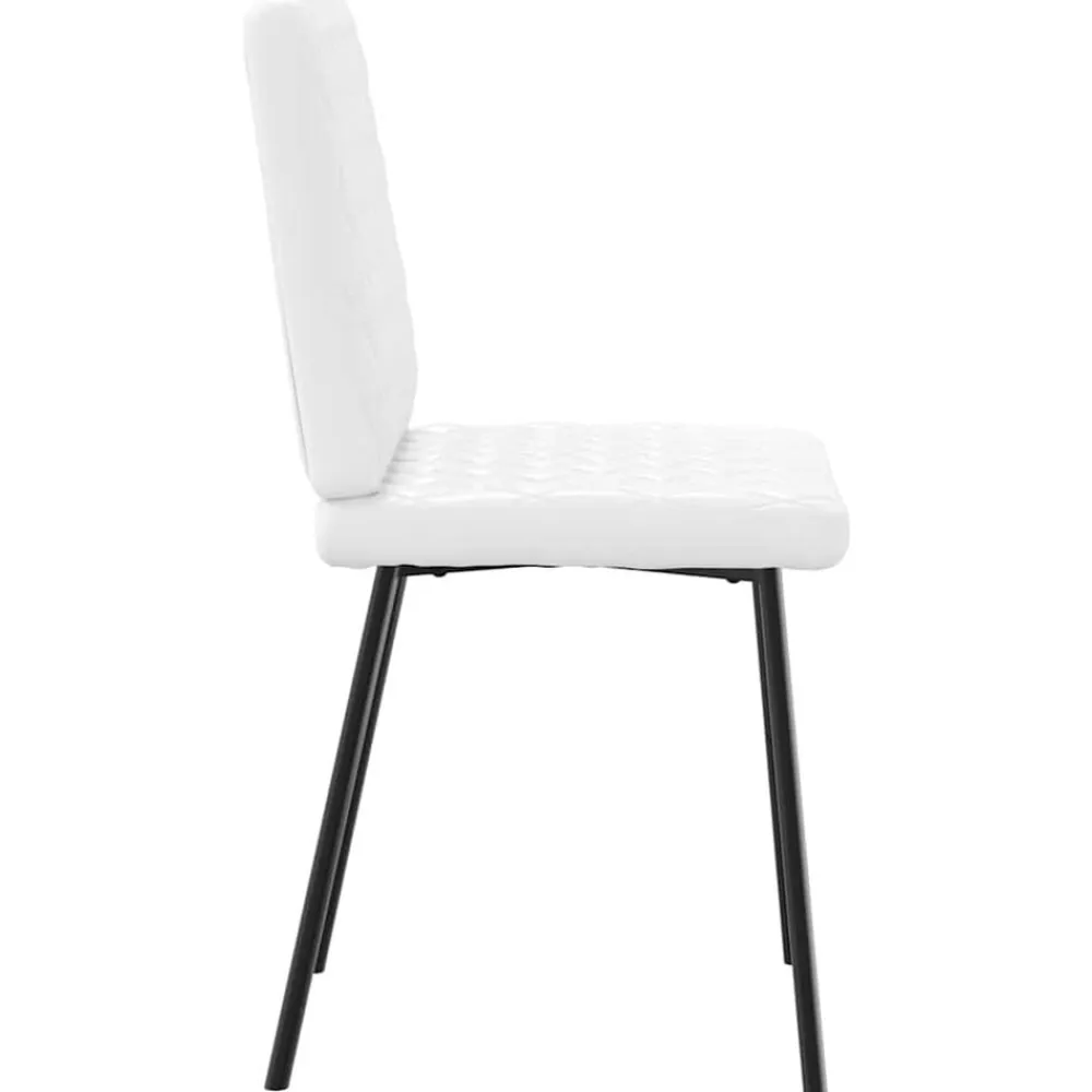 vidaXL Sillas de comedor 4 unidades cuero sintético Blanco Sale
