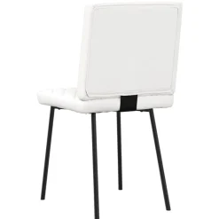 vidaXL Sillas de comedor 4 unidades cuero sintético Blanco Sale
