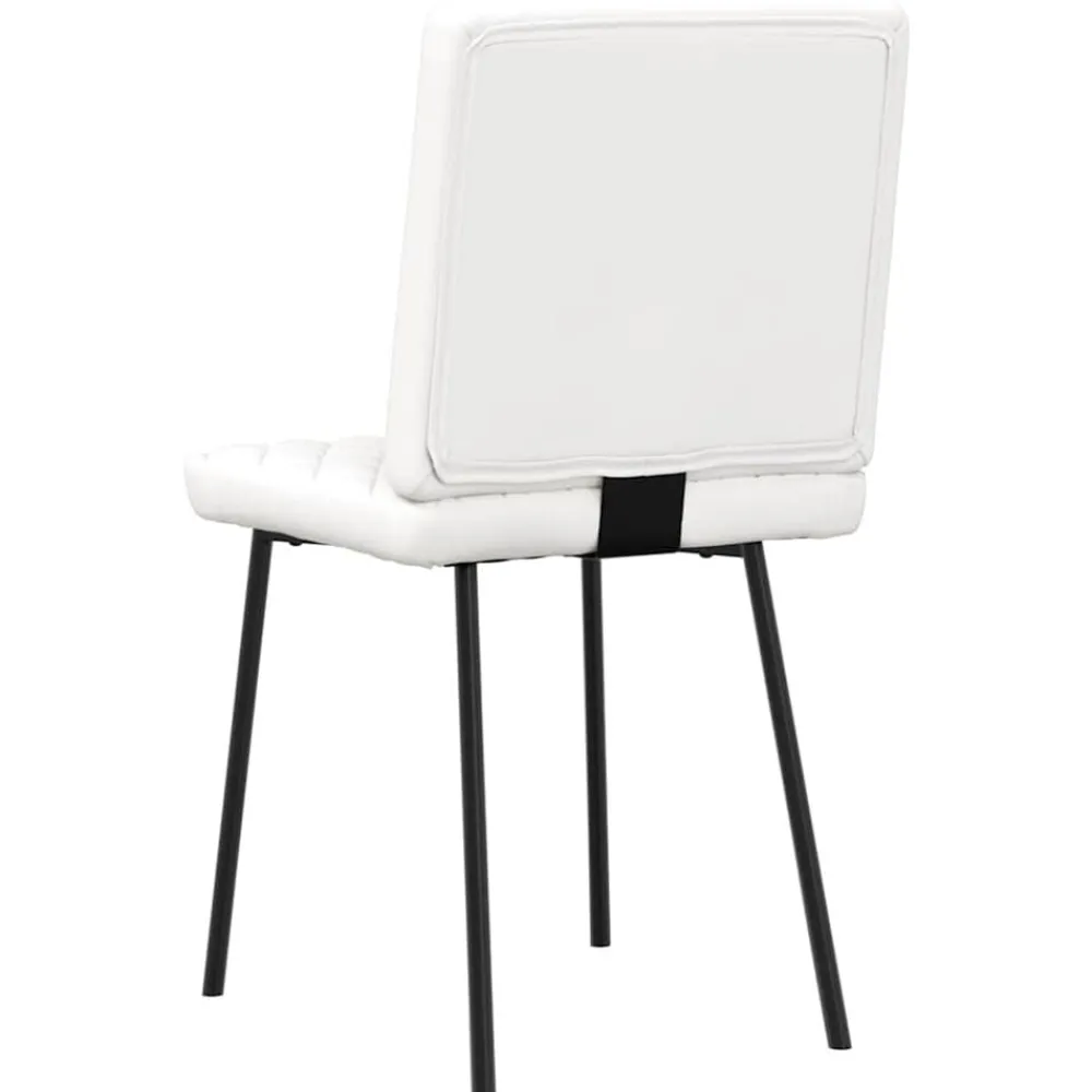 vidaXL Sillas de comedor 4 unidades cuero sintético Blanco Sale