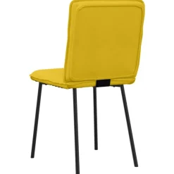 vidaXL Sillas de comedor 4 unidades terciopelo Amarillo New