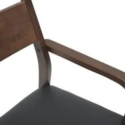 vidaXL Sillas-Sillas de comedor con cojines 2 uds madera maciza marrón caucho