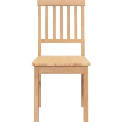 vidaXL Sillas de comedor 2 unidades madera maciza de caucho Natural Outlet