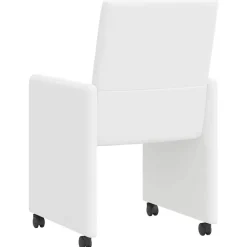 vidaXL Sillas de Comedor con Ruedas con ruedas 2 pcs 57 x 66 x 94 cm White Clearance