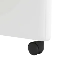 vidaXL Sillas de Comedor con Ruedas con ruedas 2 pcs 57 x 66 x 94 cm White Clearance
