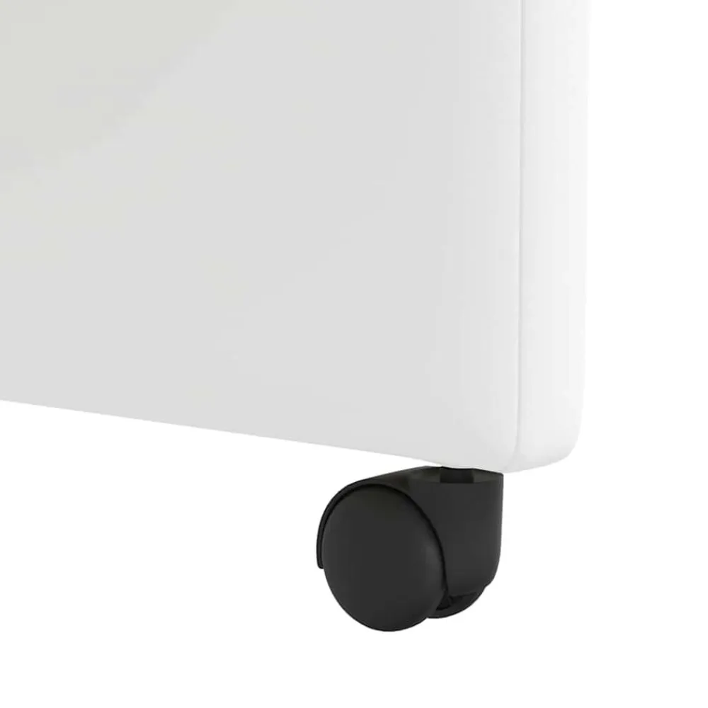 vidaXL Sillas de Comedor con Ruedas con ruedas 2 pcs 57 x 66 x 94 cm White Clearance