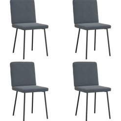 vidaXL Sillas-Sillas de comedor 4 unidades terciopelo