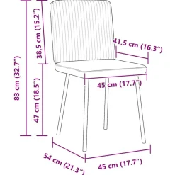 vidaXL Sillas-Sillas de comedor 4 unidades terciopelo