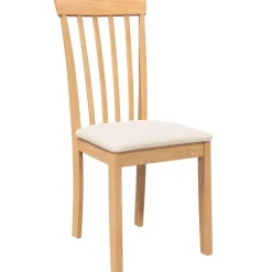 vidaXL Sillas de comedor con cojines 2uds madera maciza natural caucho Natural y crema Hot