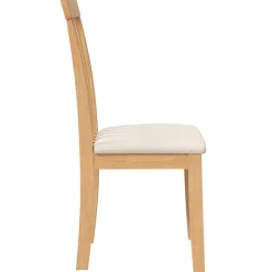 vidaXL Sillas de comedor con cojines 2uds madera maciza natural caucho Natural y crema Hot