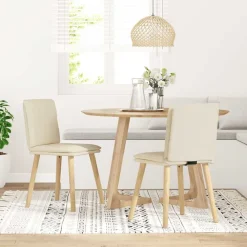 vidaXL Sillas de comedor 2 unidades Lino Hot