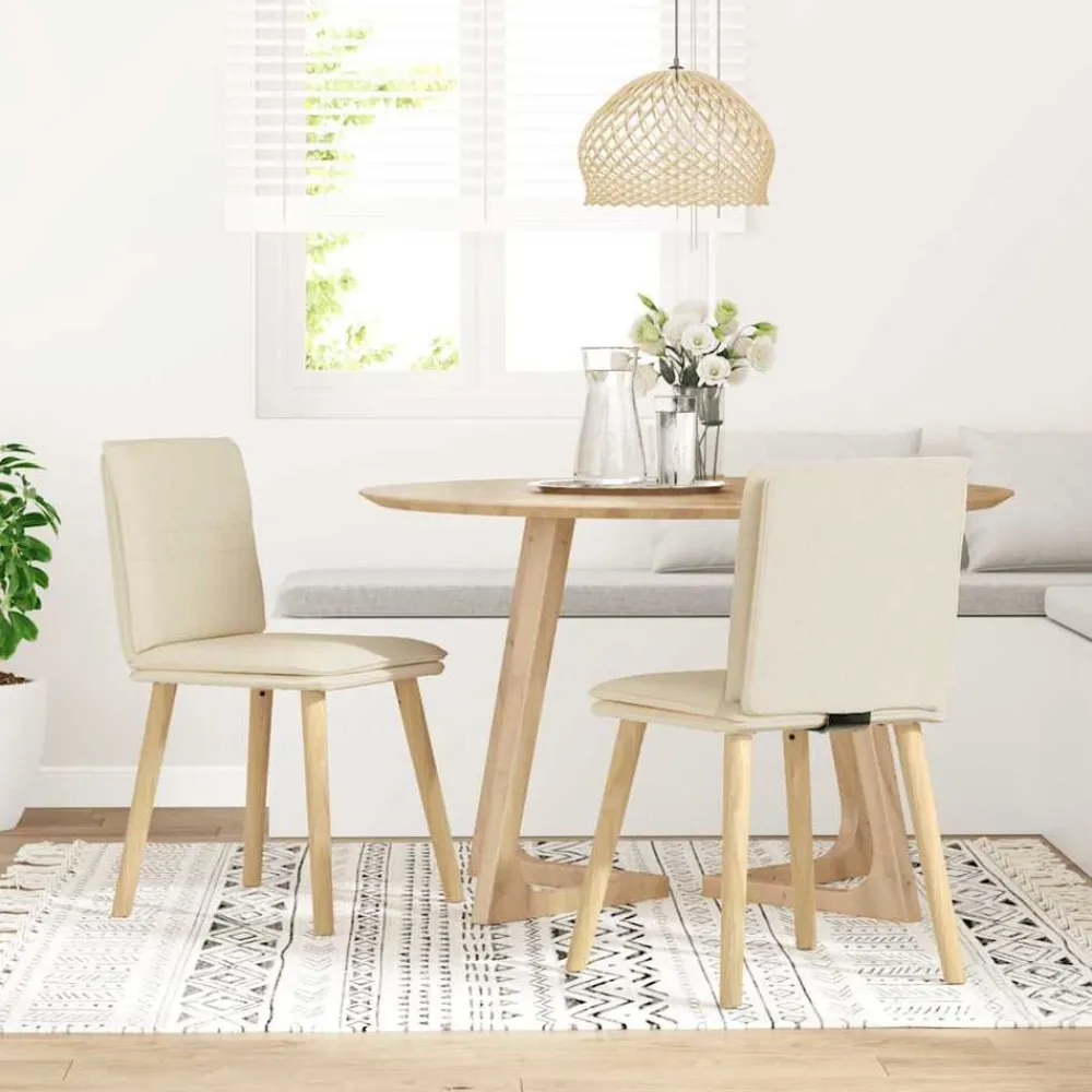 vidaXL Sillas de comedor 2 unidades Lino Hot