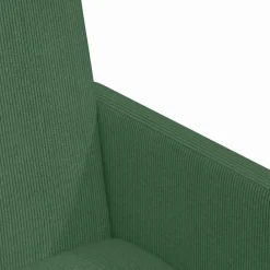 vidaXL Sillas de Comedor con Ruedas 2 pcs Verde grisáceo Tela de pana Verde gris&aacute;ceo Best