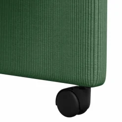vidaXL Sillas de Comedor con Ruedas 2 pcs Verde grisáceo Tela de pana Verde gris&aacute;ceo Best