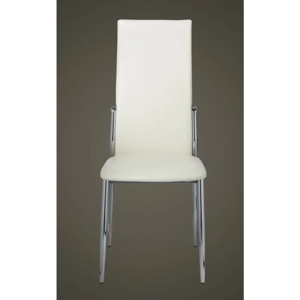 vidaXL Sillas-Sillas de comedor 2 unidades cuero sintético
