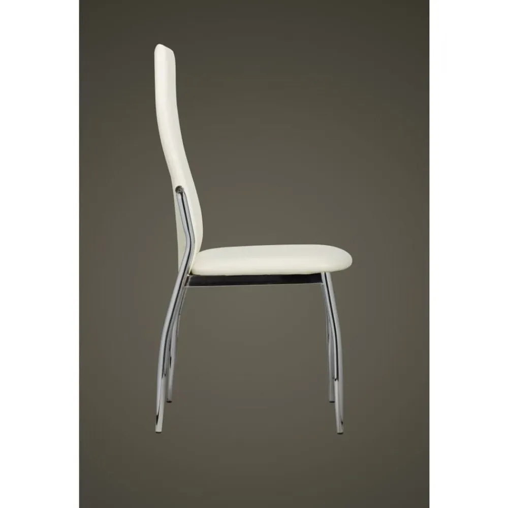 vidaXL Sillas-Sillas de comedor 2 unidades cuero sintético
