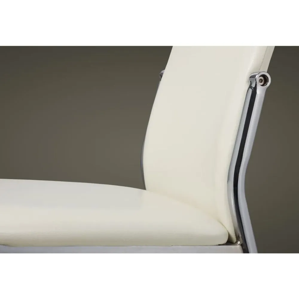 vidaXL Sillas-Sillas de comedor 2 unidades cuero sintético