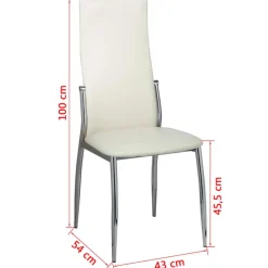 vidaXL Sillas-Sillas de comedor 2 unidades cuero sintético