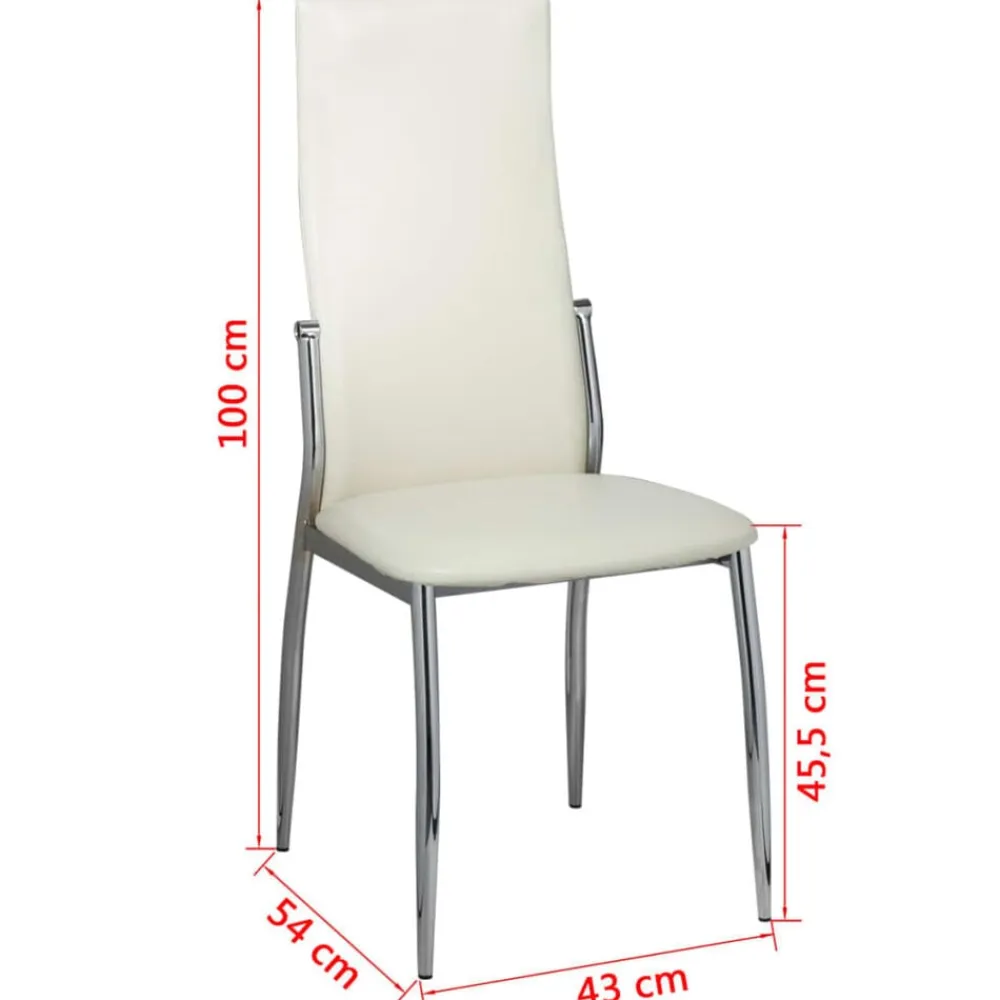 vidaXL Sillas-Sillas de comedor 2 unidades cuero sintético
