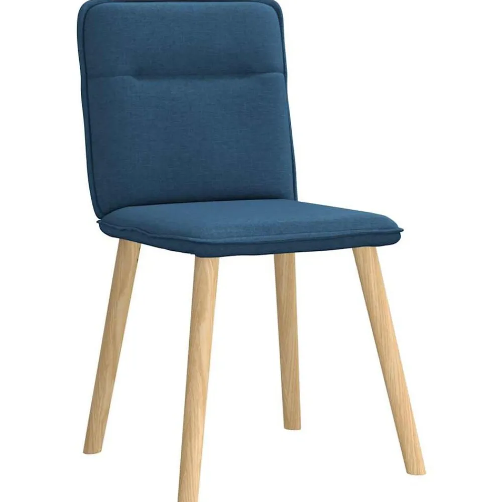 vidaXL Sillas de comedor 4 unidades tela Azul Clearance