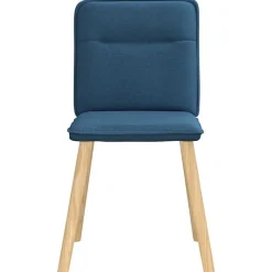vidaXL Sillas de comedor 4 unidades tela Azul Clearance